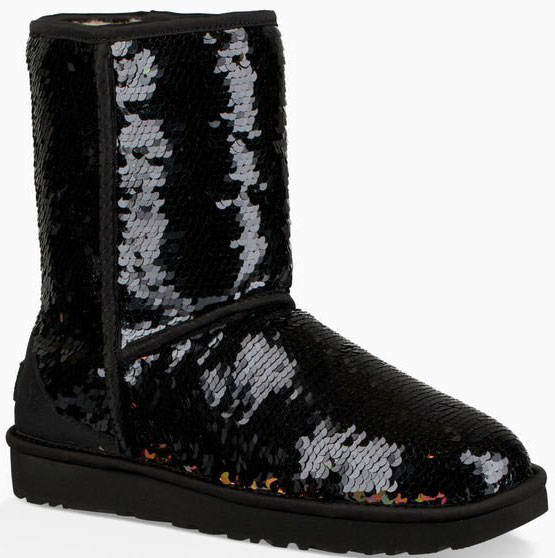 ugg black sparkle boots