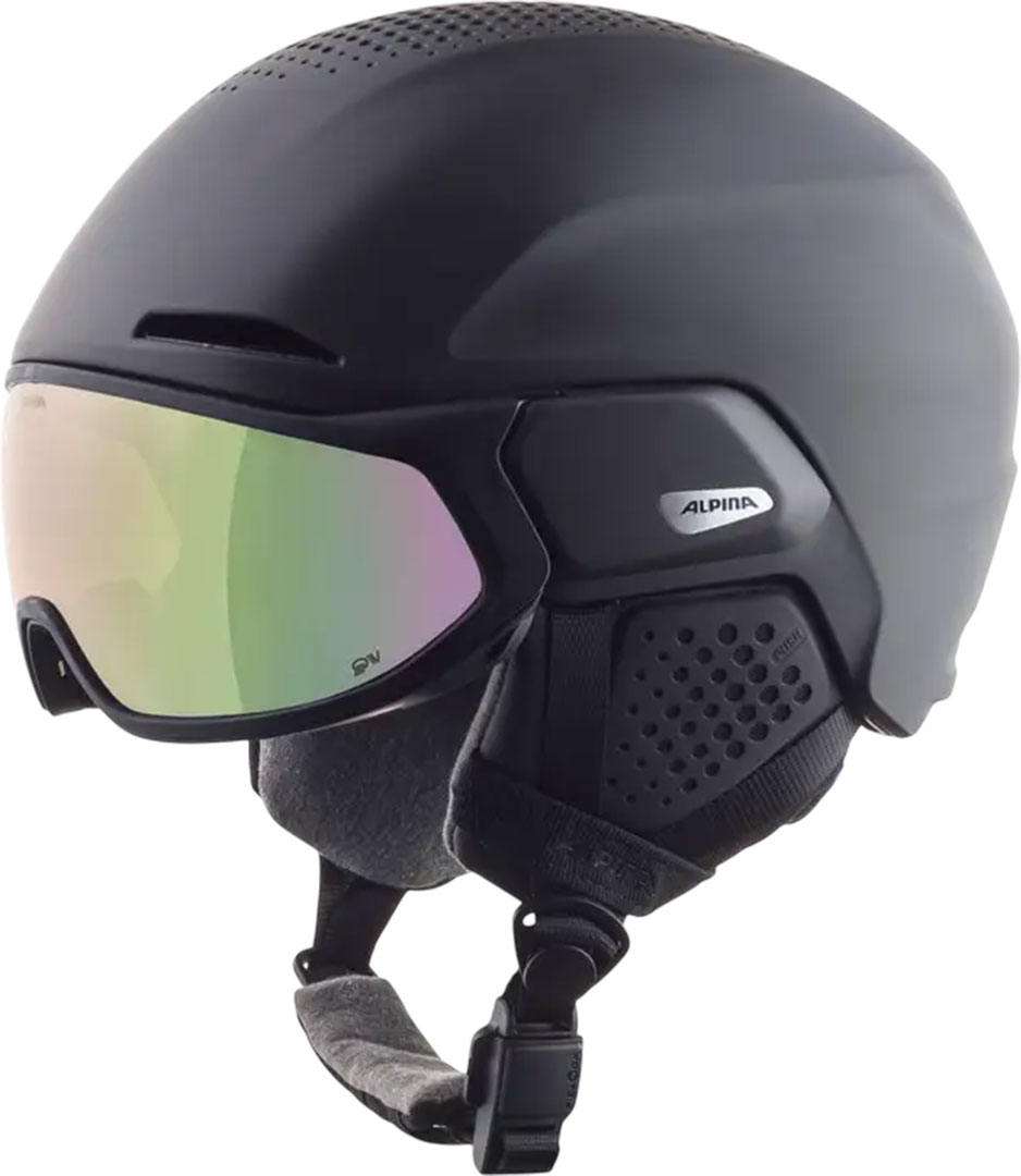 Alpina ALTO QV Helmet black matt/cobalt green | Warehouse One