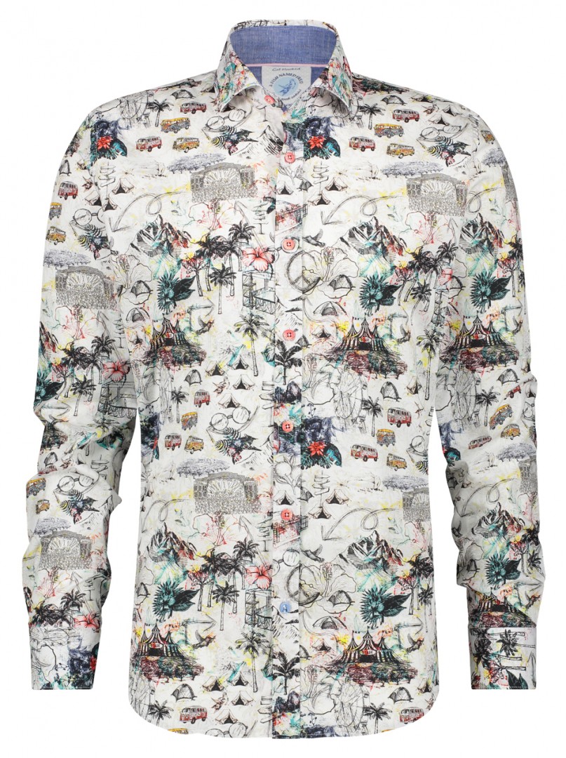 heuvel lood neutrale A fish named fred FESTIVAL MAP Shirt 2021 white | Warehouse One
