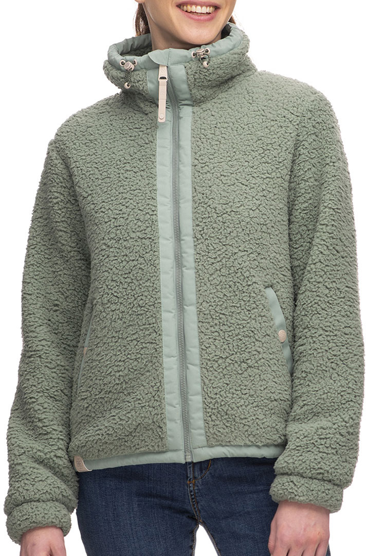 green zip fleece