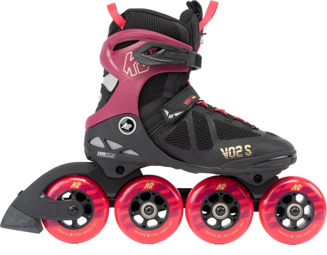 K2 Inliner Inline Skates VO2 S 90 W Inline Skate 2022 burgundy/pink Fitness
