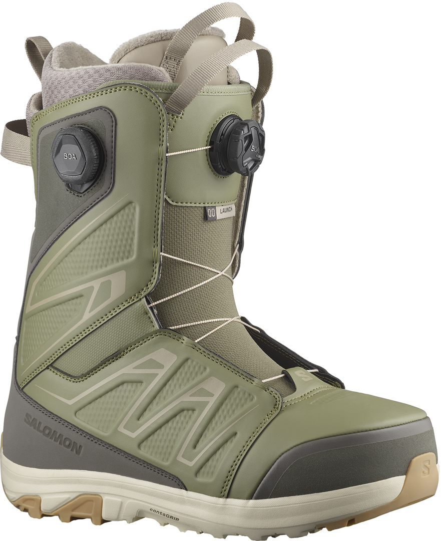 Salomon LAUNCH BOA SJ BOA Boot deep lichen green beluga vintage khaki Warehouse One
