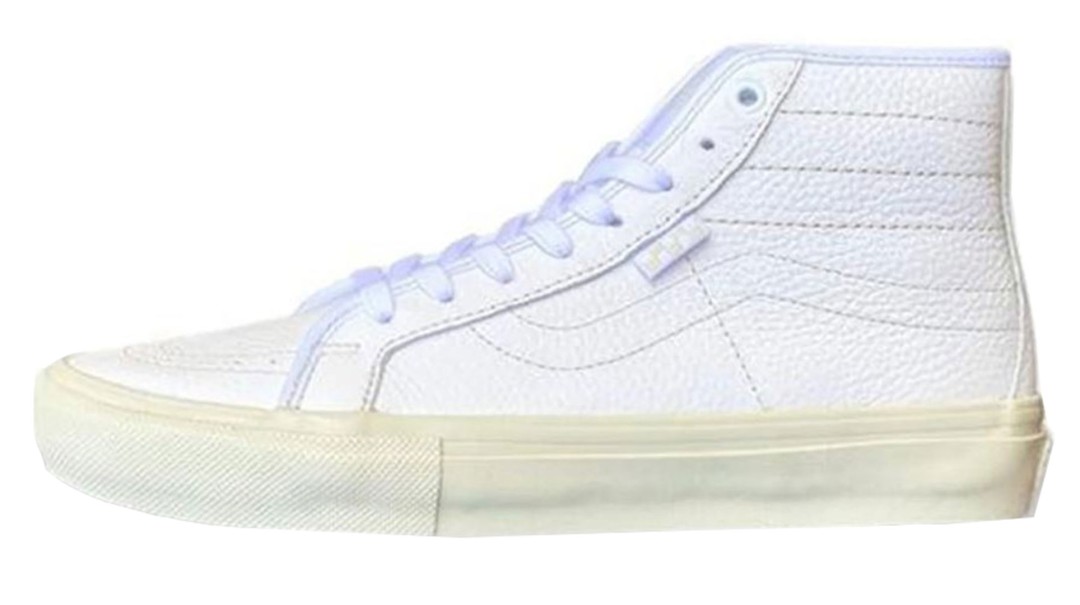 Vans leather outlet white high tops