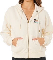 ALOHA Zip Hoodie bone