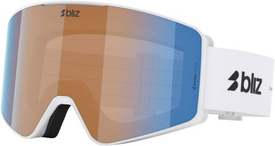 G001 Goggle matte white/n_o_n orange & blue