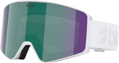 G001S Schneebrille matte white/brown green multi