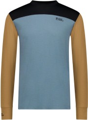 YOTEI MERINO Longsleeve goblin blue/toffee/black