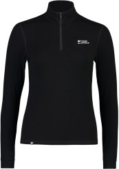 CASCADE MERINO 1/4 ZIP WOMEN Longsleeve black