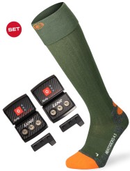 HEAT 4.1 Socken green/orange inkl. LITHIUM RCB 1400 Pack USB-C