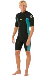 DAWN PATROL 2/2 BACK ZIP Shorty blue lagoon