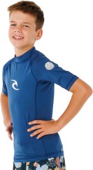 BOYS WAVES SS Lycra light navy