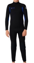 KIDS TRAD 3/2 BACK ZIP Full Suit blue