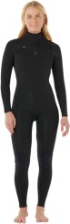 WOMENS DAWN PATROL PRO 4/3 CHEST ZIP Full Suit black