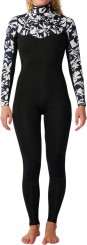 WOMENS DAWN PATROL PRO 4/3 CHEST ZIP Full Suit black/white