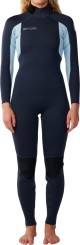 WOMENS TRAD 4/3 BACK ZIP Full Suit navy