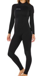 WOMENS TRAD 4/3 BACK ZIP Full Suit black