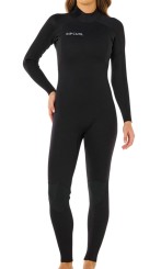 WOMENS TRAD 3/2 BACK ZIP Full Suit black