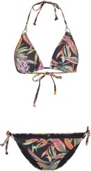 CAPRI BONDEY Bikini black tropical flower
