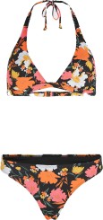MARGA RITA Bikini black bluemchen