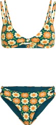ORIGINALS Bikini green retro flower