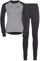 SET ACTIVE ECO WARM WOMEN Longsleeve &amp; Pants dark grey melange/grey melange
