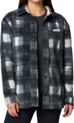 BENTON SPRINGS Fleece Hemd chalk omblur tonal