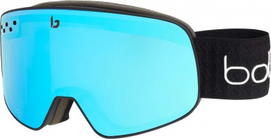 NEVADA Schneebrille black matte corp/semi polarized light vermillon blue