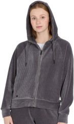 CORDULY CORDY Zip Hoodie stone grey