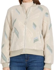 CAIRRO PRINT Zip Fleece bone