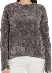 JANNINA Knitted Pullover stone grey