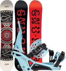 LADIES CHOICE CAMBER inkl. NIDECKER SUPERMATIC escape cyan