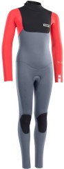 CAPTURE 4/3 BACK ZIP JUNIOR Full Suit steel blue/red/black