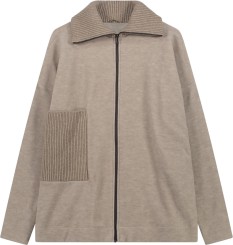 WALLIS ZIP Fleece chestnut mel