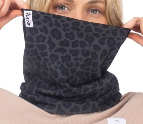 COLDER Neckwarmer black leopard