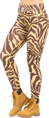 POCKET TIGHTS Pants yellow tiger