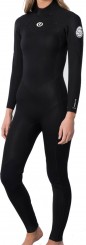 WOMENS FREELITE 3/2 FLATLOCK BACK ZIP Full Suit black