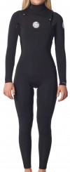 WOMENS DAWN PATROL PERFORMANCE 4/3 CHEST ZIP Full Suit black