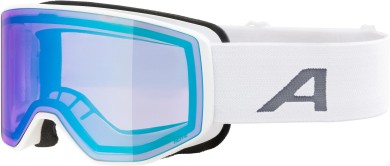 VENET Q-LITE Schneebrille white matt/blue mirror