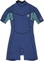 2/2 SYNERGY BACK ZIP Shorty stormy blue