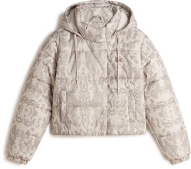 MTE HILLGATE AOP CROPPED PUFFER Jacke taupe mist