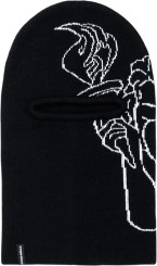 JACQUARD KNIT ANGEL BALACLAVA black