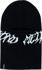 JACQUARD KNIT BALACLAVA black