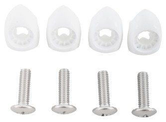 UNION PRO M6 20mm Bindungsschrauben + Unterlegscheiben 4er Set white