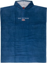 HOODED TOWEL Poncho real teal