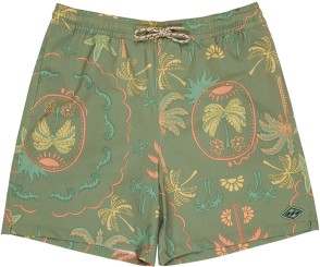 WASTED TIMES LAY BACK 18,5 Boardshort moss green
