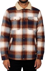 YOUNG FELLA Flannel Jacke navy/brown