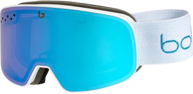 NEVADA SMALL Goggle white metallic blue matte/azure