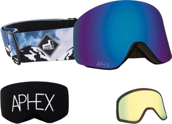 OXIA THE ONE EDITION Magnet Schneebrille mountain strap/revo blue + Zusatzglas yellow