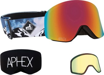 OXIA THE ONE EDITION Magnet Schneebrille mountain strap/revo red + Zusatzglas yellow