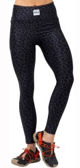 POCKET TIGHTS Pants black leopard